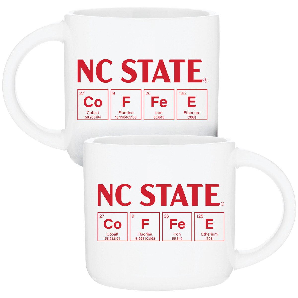 14oz White Mug NC State Coffee Elem